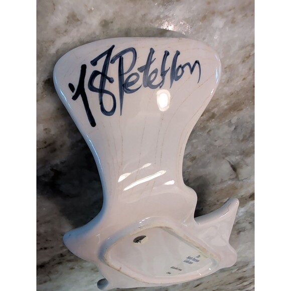 VINTAGE SARAH PETERSON RAINBOW TROUT SERVING PLATE 10” SIGNED CARLISLE HARTSTONE - Picture 4 of 6